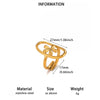 Minimalist Gold Plated Stainless Steel Ring With Irregular Geometric Lines And Open Band Design For Unisex Wear