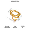 Minimalist Gold Plated Stainless Steel Ring With Irregular Geometric Lines And Open Band Design For Unisex Wear