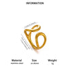 Minimalist Gold Plated Stainless Steel Ring With Irregular Geometric Lines And Open Band Design For Unisex Wear