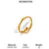 Minimalist Gold Plated Stainless Steel Ring With Irregular Geometric Lines And Open Band Design For Unisex Wear