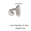 Minimalist Gold Tone Stainless Steel Open Ring For Women Polished Geometric Asymmetrical Electroplated Jewelry