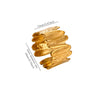 Minimalist Goldplated Titanium Steel Open Ring With Heartshaped Geometric Design Faderesistant Unisex Fashion Jewelry