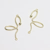 Minimalist Handmade Jewelry Hollow Geometric Flower Pendant Earrings Electroplated