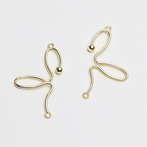 Minimalist Handmade Jewelry Hollow Geometric Flower Pendant Earrings Electroplated