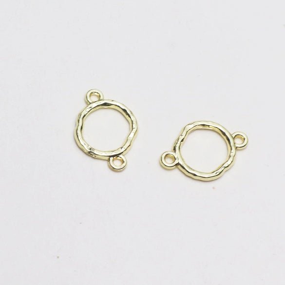 Minimalist Handmade Jewelry Hollow Geometric Flower Pendant Earrings Electroplated