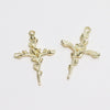 Minimalist Handmade Jewelry Hollow Geometric Flower Pendant Earrings Electroplated