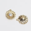 Minimalist Handmade Jewelry Hollow Geometric Flower Pendant Earrings Electroplated