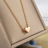 Minimalist Heart Shape Alloy Copper Necklace For Women With Electroplating Treatment And Twist Chain Ideal As Fashionable Small Gifts