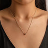 Minimalist Heart Shape Alloy Copper Necklace For Women With Electroplating Treatment And Twist Chain Ideal As Fashionable Small Gifts