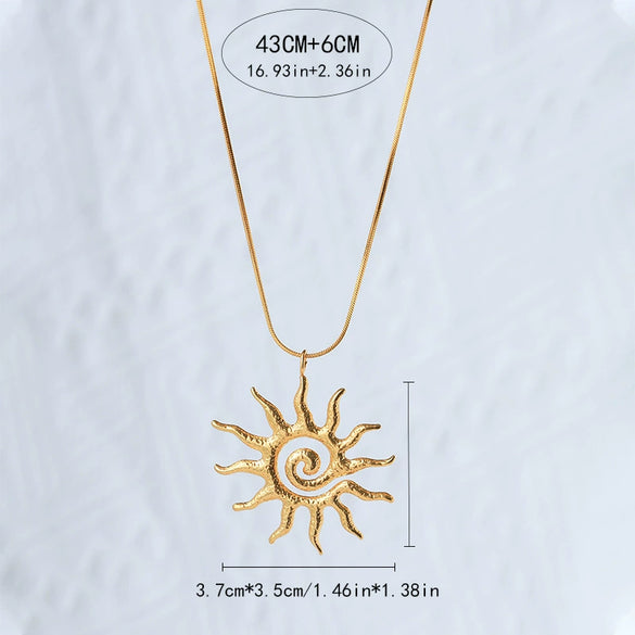 Minimalist Heart Shape Stainless Steel Pendant Necklace Electroplated