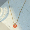Minimalist Heart Shape Stainless Steel Pendant Necklace Electroplated