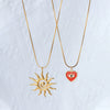 Minimalist Heart Shape Stainless Steel Pendant Necklace Electroplated