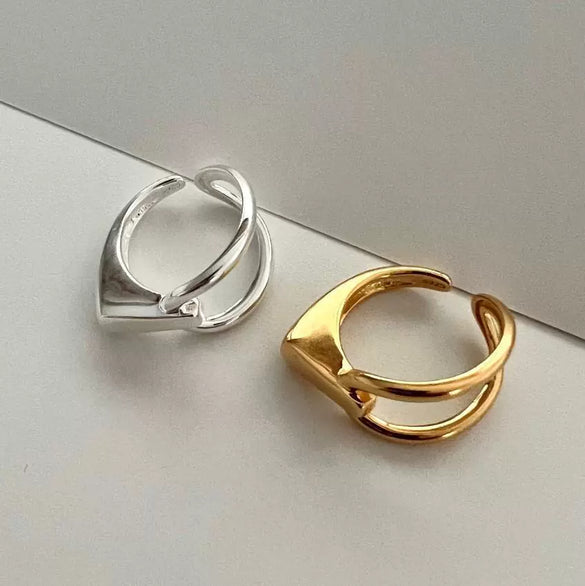 Minimalist Heart 925 Sterling Silver Women's Ring