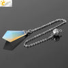 Minimalist Hexagonal Natural Crystal Pendant Semi Precious Stone Electroplated Jewelry Decoration Ornament