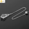 Minimalist Hexagonal Natural Crystal Pendant Semi Precious Stone Electroplated Jewelry Decoration Ornament