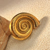 Minimalist Hiphop Conch Thread Ring And Elegant Bracelet In Stainless Steel With Heart Shape And Electroplating Treatment