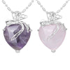 Minimalist Hollow Bow Natural Stone And Alloy Accessories Electroplated Valentine's Day Pendant Necklace