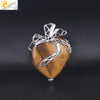 Minimalist Hollow Bow Natural Stone And Alloy Accessories Electroplated Valentine's Day Pendant Necklace