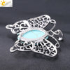 Minimalist Hollow Butterfly Pendant Necklace Charm With Natural Crystal Stone And Electroplated Alloy Copper Buckle Animal Jewelry