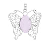 Minimalist Hollow Butterfly Pendant Necklace Charm With Natural Crystal Stone And Electroplated Alloy Copper Buckle Animal Jewelry