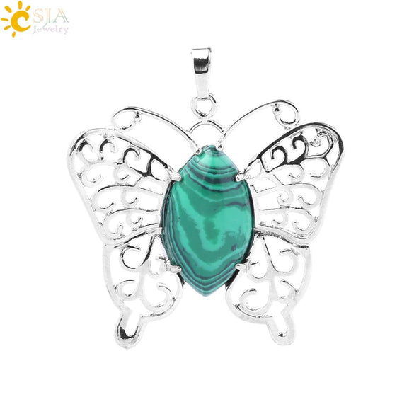 Minimalist Hollow Butterfly Pendant Necklace Charm With Natural Crystal Stone And Electroplated Alloy Copper Buckle Animal Jewelry