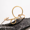 Minimalist Hollow Geometric Iron Bracelet And Open Finger Ring For Women Cold Style Niche Ins Tide