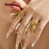 Minimalist Hollow Heart Ring For Women In 316L Stainless Steel With Electroplated Gold Finish Chic Geometric Fashion Jewelry