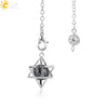 Minimalist Hollow Metal Hexagram Pendulum Pendant With Natural Stone Beads And Alloy Accessories Fun Jewelry