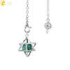 Minimalist Hollow Metal Hexagram Pendulum Pendant With Natural Stone Beads And Alloy Accessories Fun Jewelry