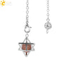 Minimalist Hollow Metal Hexagram Pendulum Pendant With Natural Stone Beads And Alloy Accessories Fun Jewelry