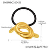 Minimalist Ins Style Stainless Steel Half Round Hair Accessory Hair Rope Hair Tie Ponytail Elastic Band
