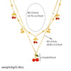 Minimalist Insstyle Stainless Steel Goldplated Fruit Pendant Accessories Set With Oildrip Diamondstudded And Electroplating For Women
