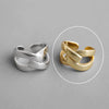 Minimalist Irregular Geometry Open Ring For Women Copper With 18K Gold Electroplated Finish