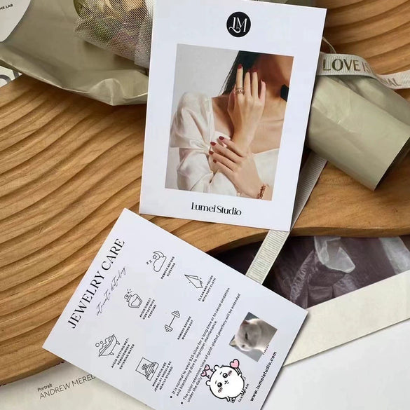 Minimalist Jewelry Card Chinese And English Aftersales Card Thank You For Maintenance Card Coated Paper Color Printing