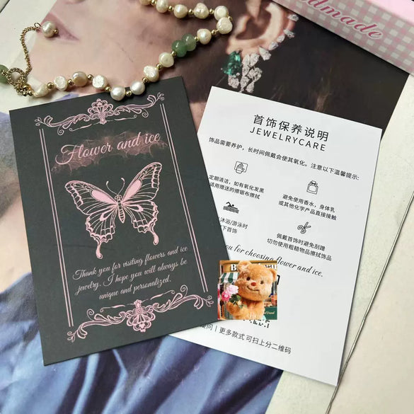 Minimalist Jewelry Card Chinese And English Aftersales Card Thank You For Maintenance Card Coated Paper Color Printing