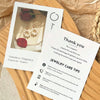 Minimalist Jewelry Card Chinese And English Aftersales Card Thank You For Maintenance Card Coated Paper Color Printing