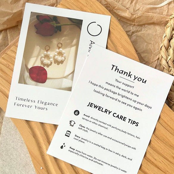 Minimalist Jewelry Card Chinese And English Aftersales Card Thank You For Maintenance Card Coated Paper Color Printing