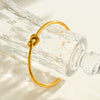 Minimalist Knotted Stainless Steel Bracelet For Women With 18K Vacuum Plated Finish Non Fading Fashion Jewelry