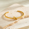 Minimalist Knotted Stainless Steel Bracelet For Women With 18K Vacuum Plated Finish Non Fading Fashion Jewelry