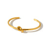 Minimalist Knotted Stainless Steel Bracelet For Women With 18K Vacuum Plated Finish Non Fading Fashion Jewelry