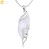 Minimalist Leaf Shape Hollow Shell Pendant Necklace With White Shell Pearl Style Ball Chain For Women
