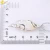 Minimalist Leaf Shape Hollow Shell Pendant Necklace With White Shell Pearl Style Ball Chain For Women