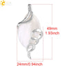 Minimalist Leaf Shape Hollow Shell Pendant Necklace With White Shell Pearl Style Ball Chain For Women