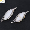 Minimalist Leaf Shape Hollow Shell Pendant Necklace With White Shell Pearl Style Ball Chain For Women