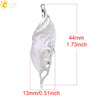 Minimalist Leaf Shape Hollow Shell Pendant Necklace With White Shell Pearl Style Ball Chain For Women