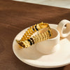 Minimalist Leaf Shaped Stainless Steel Bracelet With Gold Vacuum Plated Finish Elegant Fashion Jewelry For Women