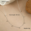 Minimalist Light Luxury Niche Stainless Steel Necklace With Water Drops Tassel Geometric Pattern Electroplated For Women