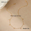 Minimalist Light Luxury Niche Stainless Steel Necklace With Water Drops Tassel Geometric Pattern Electroplated For Women