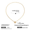 Minimalist Light Luxury Niche Women's Titanium Steel And Stainless Steel Necklace With Geometric Pattern And Electroplating Design And Sailor Clasp