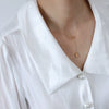 Minimalist Light Luxury Style Electroplated Titanium Steel Water Drop Pendant O Word Chain Unisex Necklace